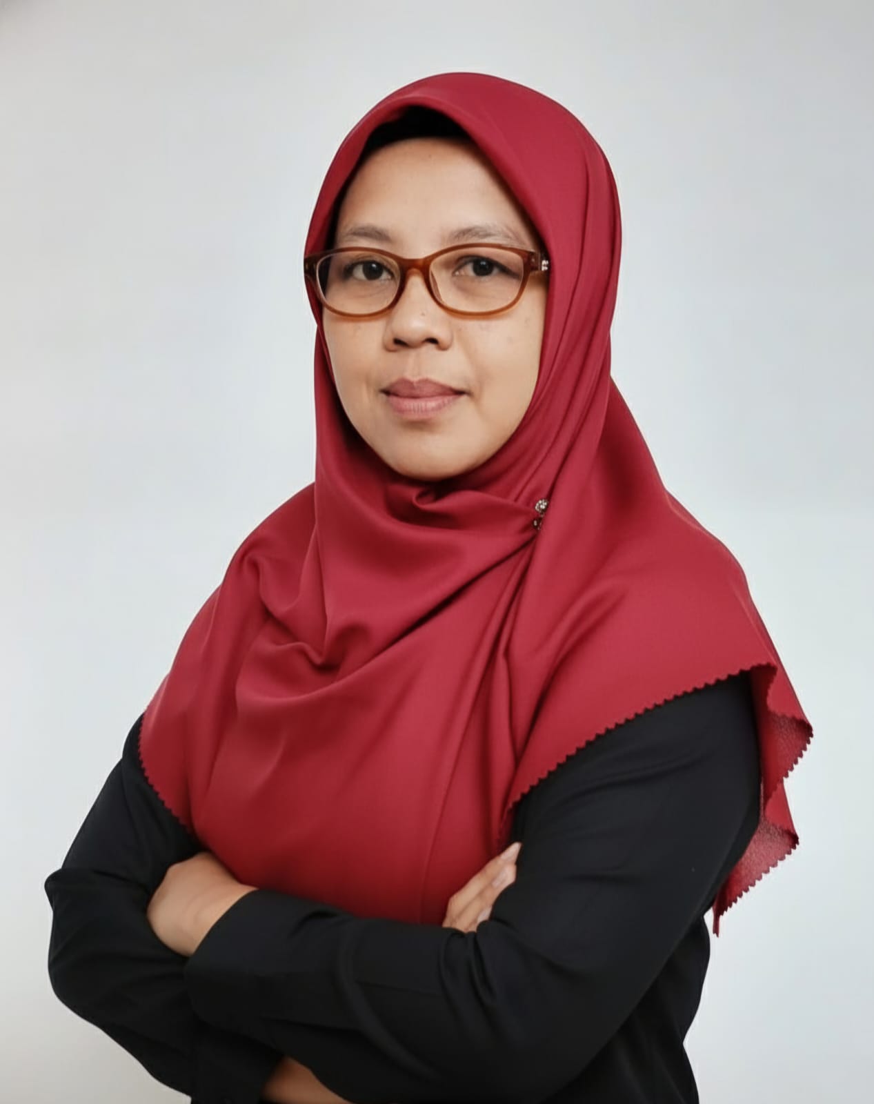 Foto ibu jilbab merah - WH